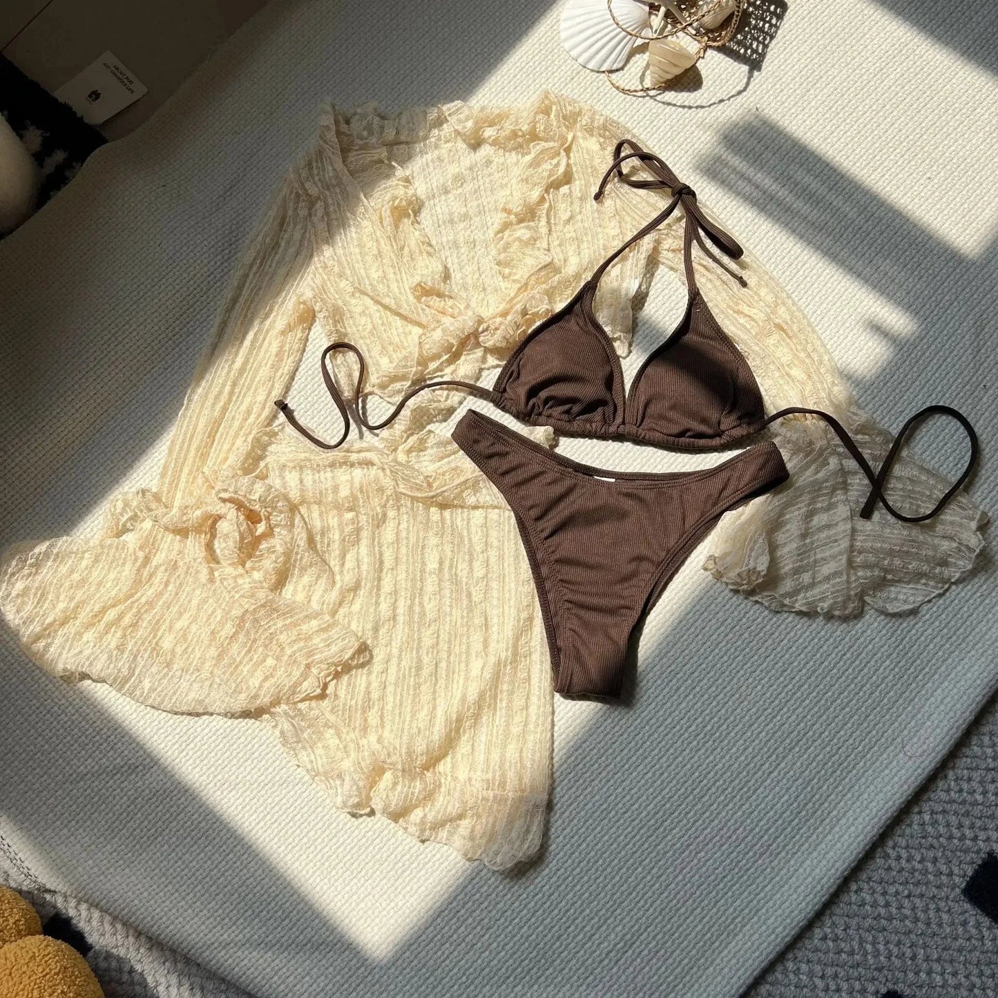 Ensemble Bain Chic Asymétrique - Élégance et Confort pour la Plage