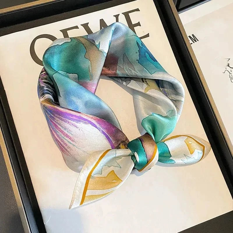 Carré 100% Soie foulard carré en soie 53x53 premium - Élégant, léger et durable