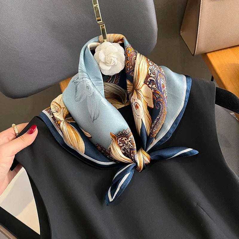 Carré 100% Soie foulard carré en soie imprimé floral premium