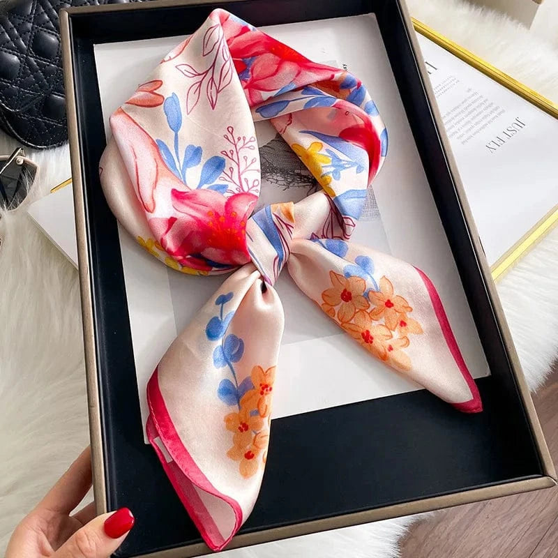Carré 100% Soie Édition limitée – Foulard carré en soie Carré de Soie 70x70cm