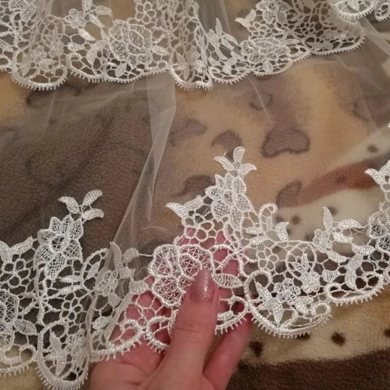 Châle de Mariage Élégant avec Peigne