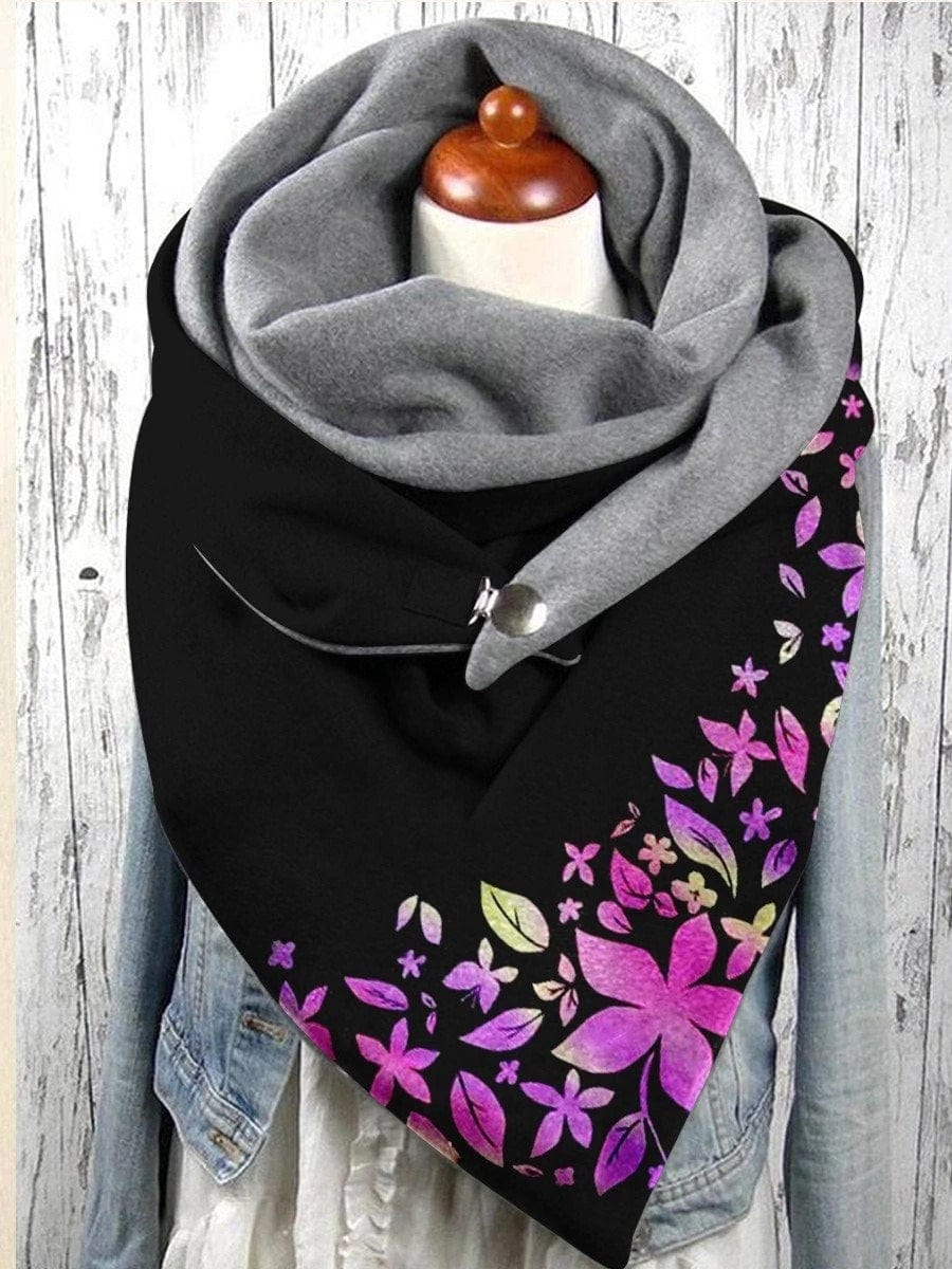 Composition Florale | Snood Cocooning Black / 150x75 cm