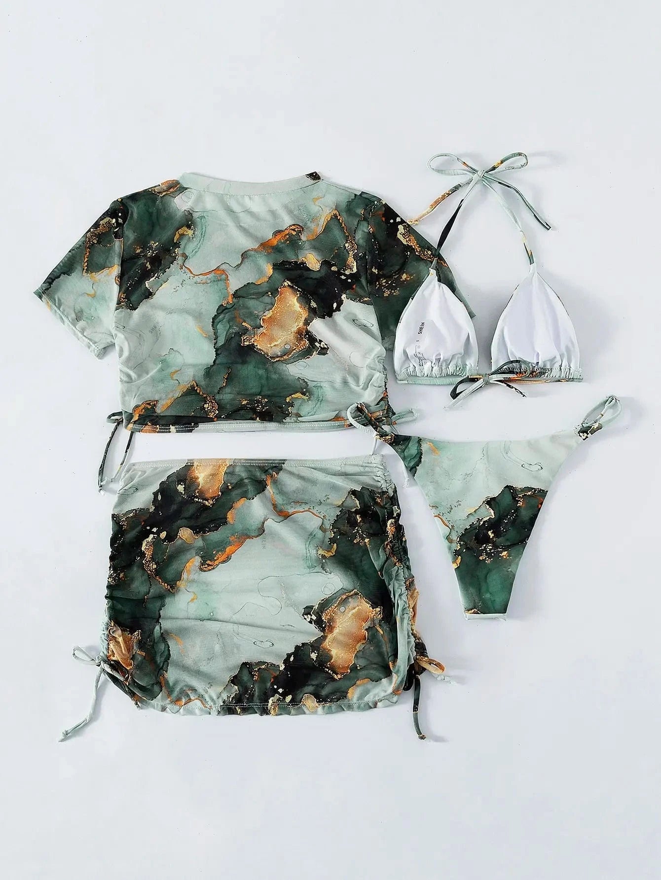 Ensemble Bikinis Marbré Artistique - Élégance et Style Estival
