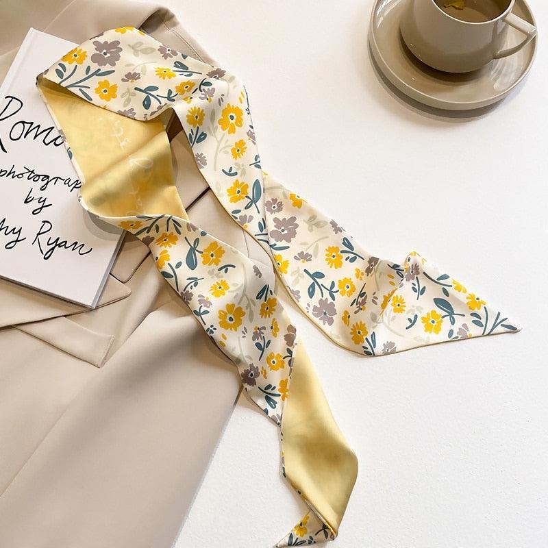 Foulard Band'dor en Jaune Fleurs jaune