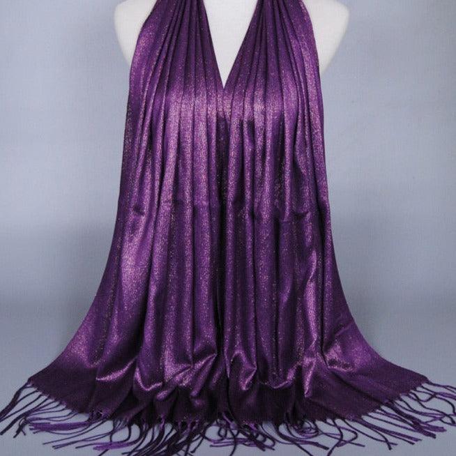 Foulard Brillant en Lurex Violet