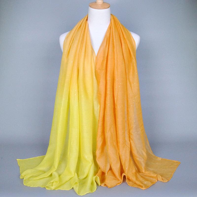 Foulard Éclat Dégradé Jaune