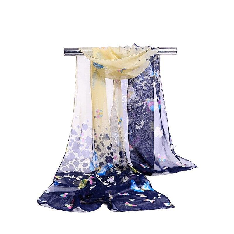 Foulard "Floral Butterfly" Bleu