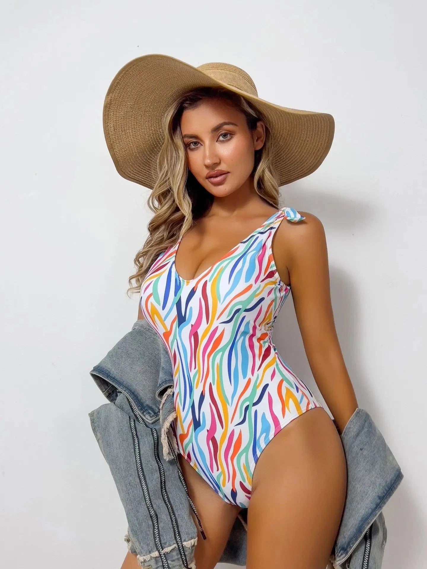 Maillot de Bain Une Pièce Multicolore Vibrant - Éclat Estival et Confort Total