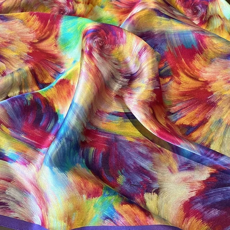 Carré 100% Soie multicolore