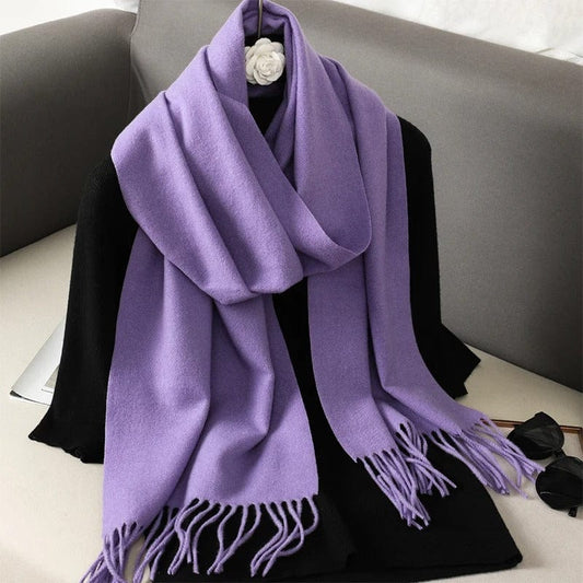 Écharpe en cachemire doux et chaud - Ton Violet cosy