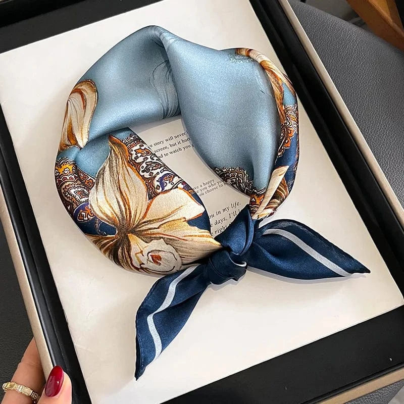 Carré 100% Soie foulard carré en soie imprimé floral premium