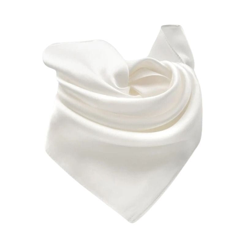 Bandana Blanc Luxueux en Soie