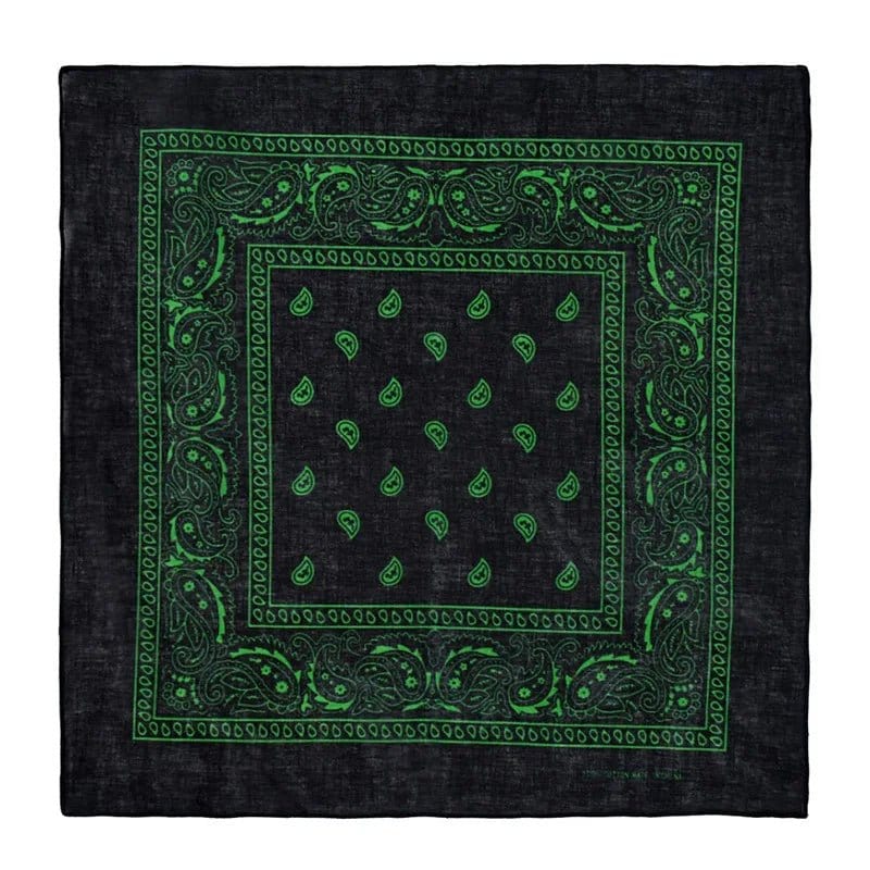 Bandana Noir en Coton avec Logo Imprimé