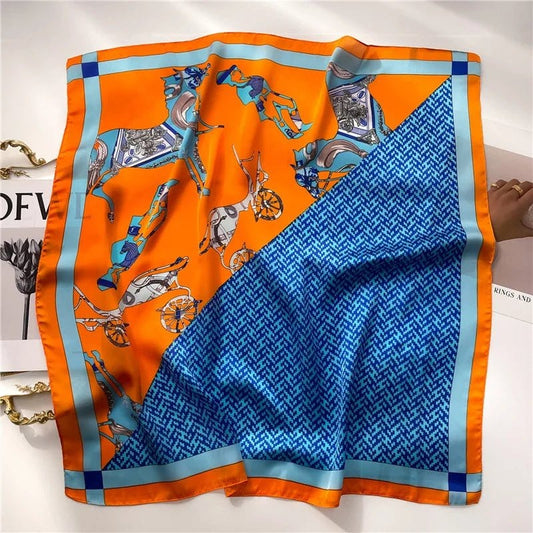 Bandana Or Bleu - Motifs Imprimés