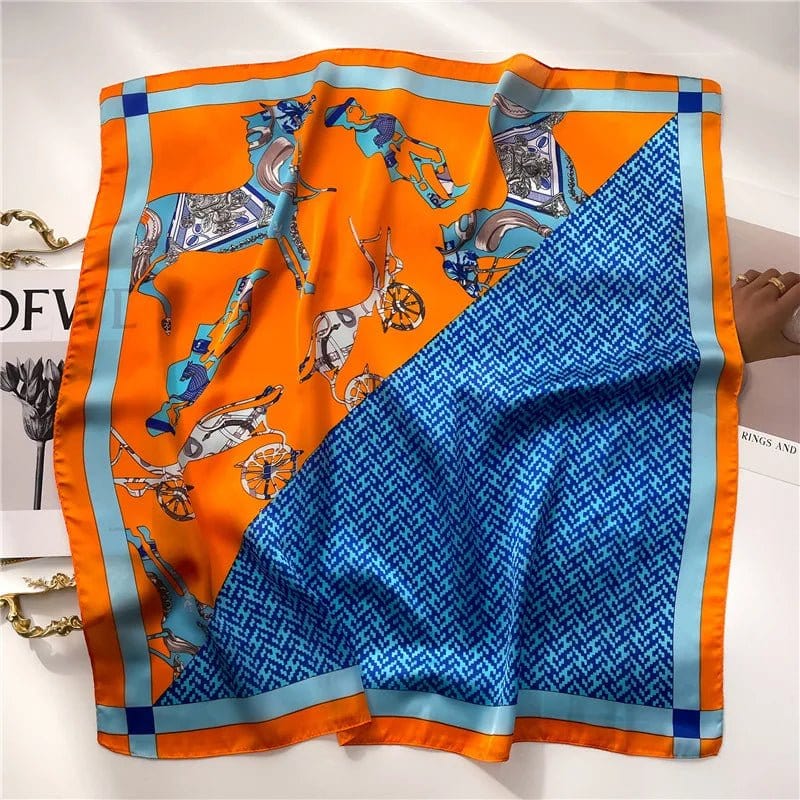 Bandana Or Bleu - Motifs Imprimés