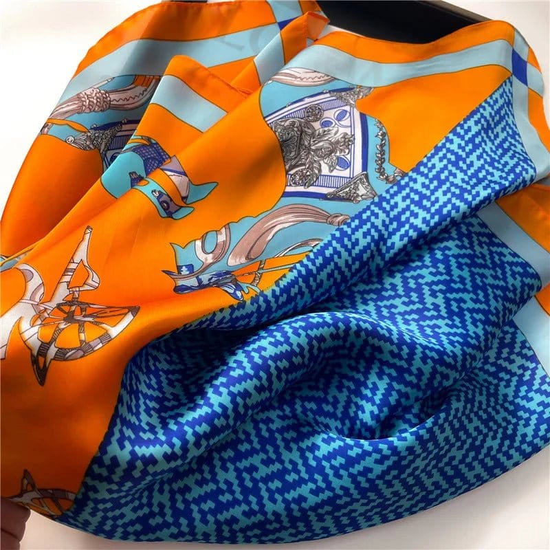 Bandana Or Bleu - Motifs Imprimés