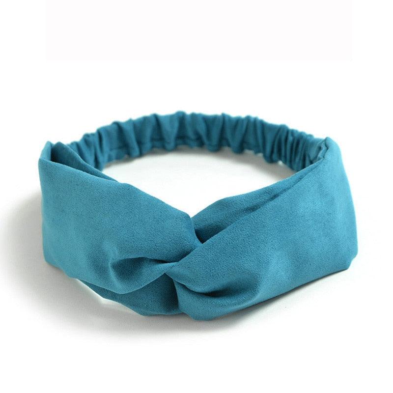 Bandeau Daim Knot Bleu