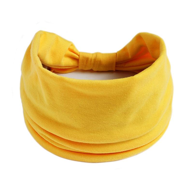 Bandeau femme large uni - Élégance intemporelle Jaune
