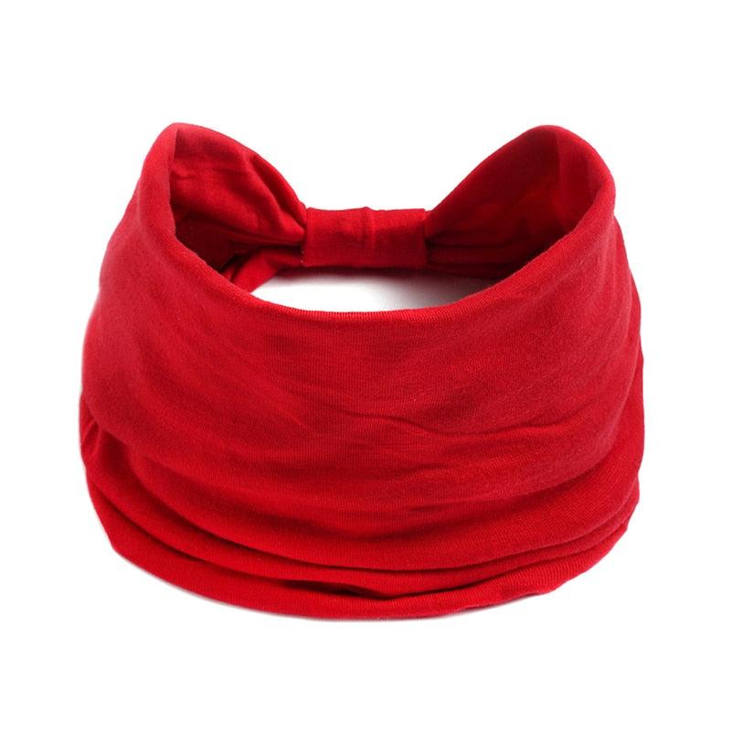 Bandeau femme large uni - Élégance intemporelle Rouge