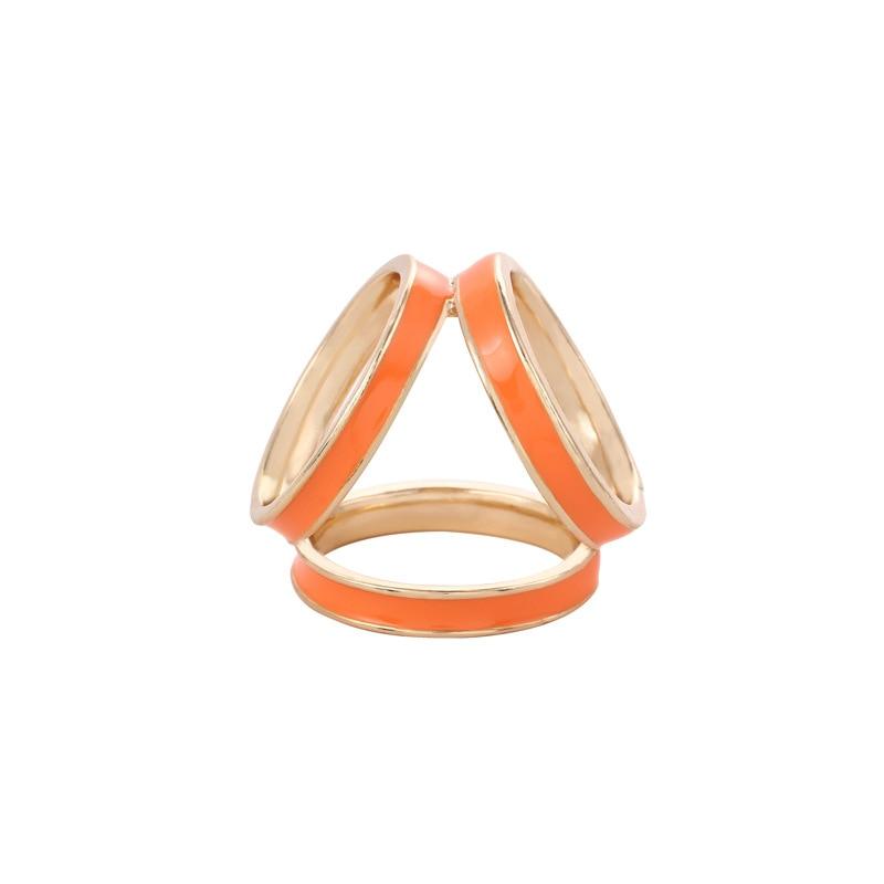 Boucle bijou pour foulard émaillé - Éclat Élégance Orange