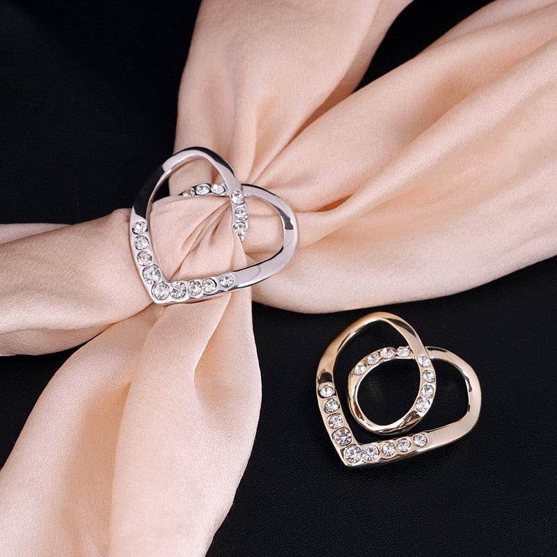 Boucle de foulard Cœur Élégance