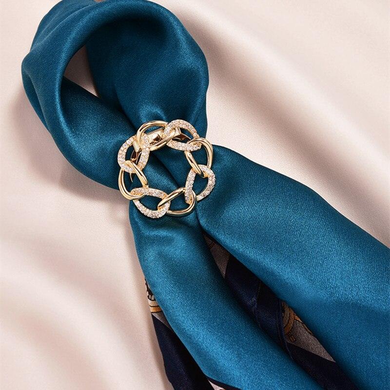 Boucle de foulard vintage en strass boucle de foulard