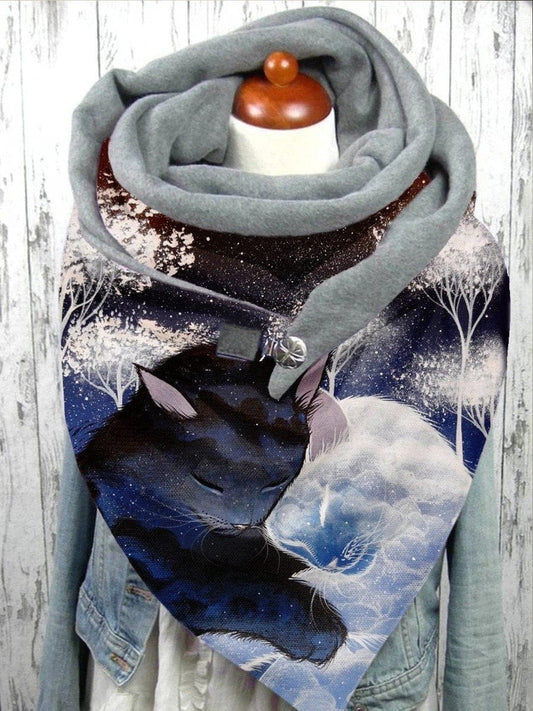 Calin de Chats | Snood Doux et Chaud Black / 150x75 cm