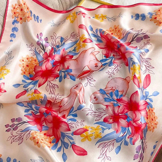 Carré 100% Soie Édition limitée – Foulard carré en soie Carré de Soie 70x70cm