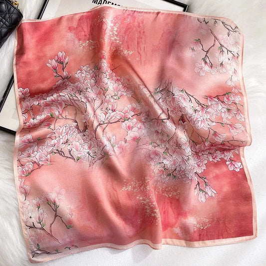 Carré 100% Soie foulard carré de soie femme premium – Accessoire mode élégant et léger