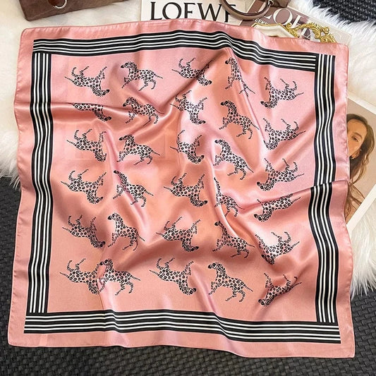 Carré 100% Soie foulard carré en soie imprimé exclusif – Édition limitée 70x70cm