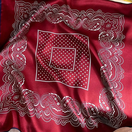 Carré 100% Soie Foulard Carré en Soie pour Femme - Élégance et Confort 70x70cm