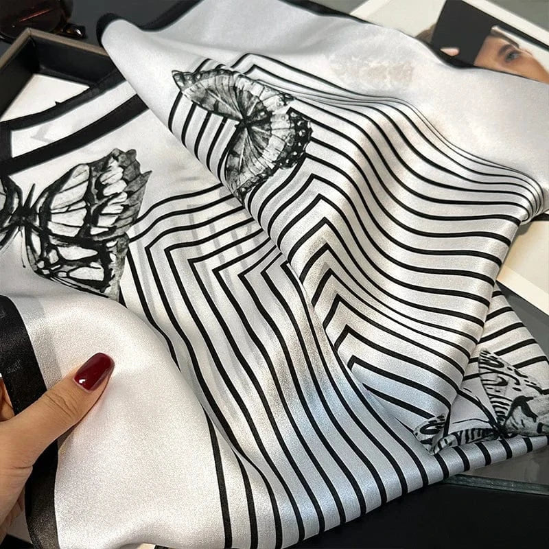 Carré 100% Soie - foulard carré en soie premium 70x70 70x70cm