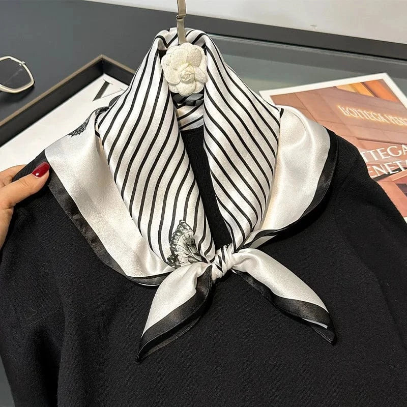 Carré 100% Soie - foulard carré en soie premium 70x70 70x70cm
