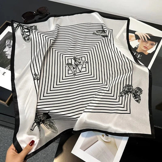 Carré 100% Soie - foulard carré en soie premium 70x70 70x70cm