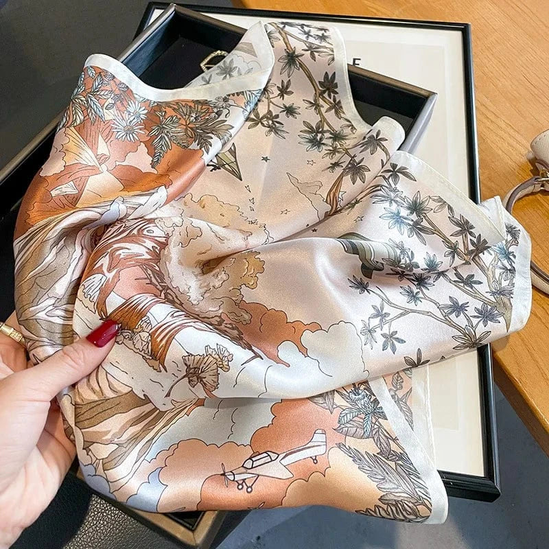 Carré 100% Soie — foulard carré en soie premium, élégance intemporelle et douceur luxueuse 53x53cm