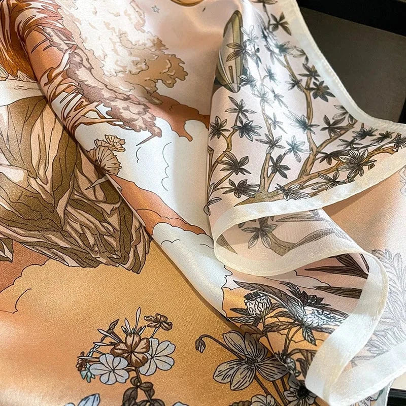 Carré 100% Soie — foulard carré en soie premium, élégance intemporelle et douceur luxueuse 53x53cm