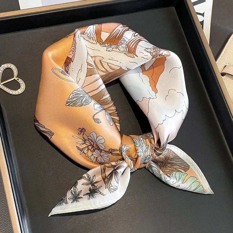Carré 100% Soie — foulard carré en soie premium, élégance intemporelle et douceur luxueuse 53x53cm