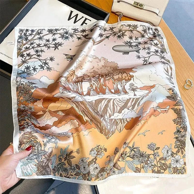 Carré 100% Soie — foulard carré en soie premium, élégance intemporelle et douceur luxueuse 53x53cm