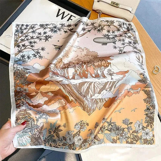 Carré 100% Soie — foulard carré en soie premium, élégance intemporelle et douceur luxueuse 53x53cm