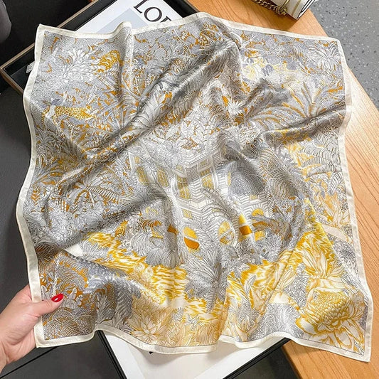 Carré 100% Soie – Imprimé Fleurs Exclusif 70x70cm