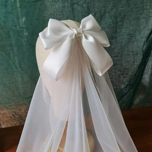 Châle Mariage Court et Luxueux avec Nœud Papillon - Élégance Absolue