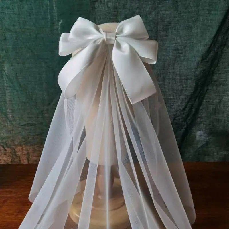 Châle Mariage Court et Luxueux avec Nœud Papillon - Élégance Absolue