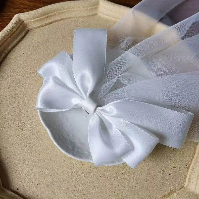 Châle Mariage Court et Luxueux avec Nœud Papillon - Élégance Absolue