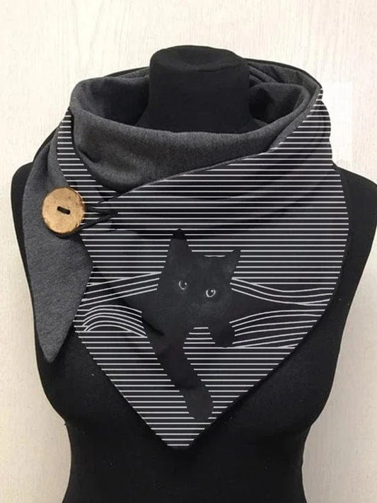 Chat Noir | Snood Chaud Hiver Black / 135x50 cm
