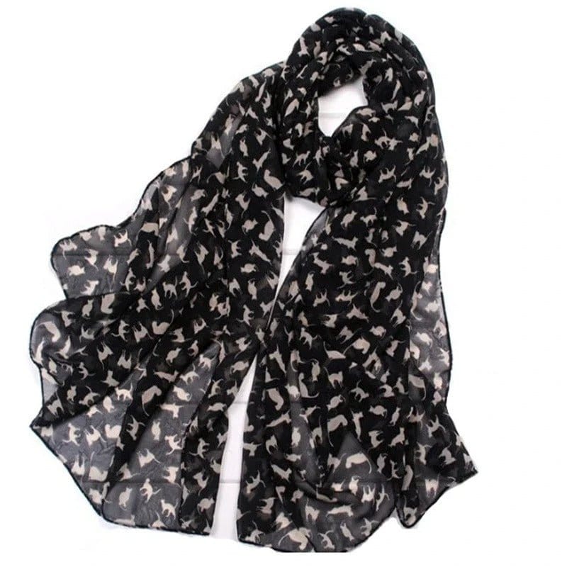 Chèche Femme Léger et Élégant - Collection Exquise Noir