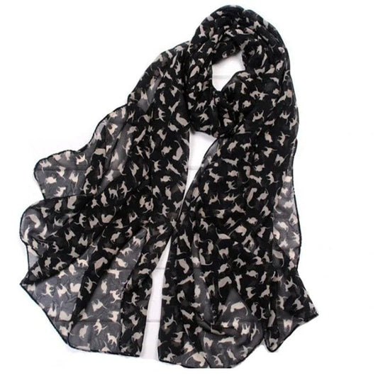 Chèche Femme Léger et Élégant - Collection Exquise Noir