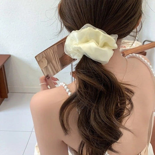 Chouchou Cheveux One Luxe Blanc