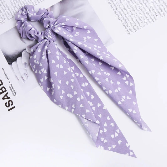 Chouchou Coeurs Élastiques Violet