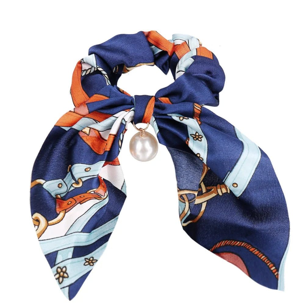 Chouchou Cotton Chic avec Noeud Bleu