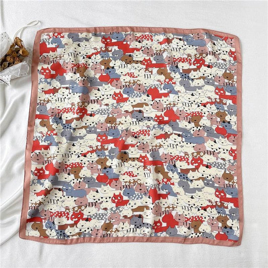 Collection de foulards "Les ChatSages" Les Chats Sage (vert)